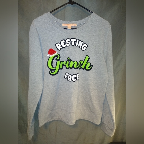 Rebellious one" Resting Grinch face" sweatshirt - Picture 1 of 3
